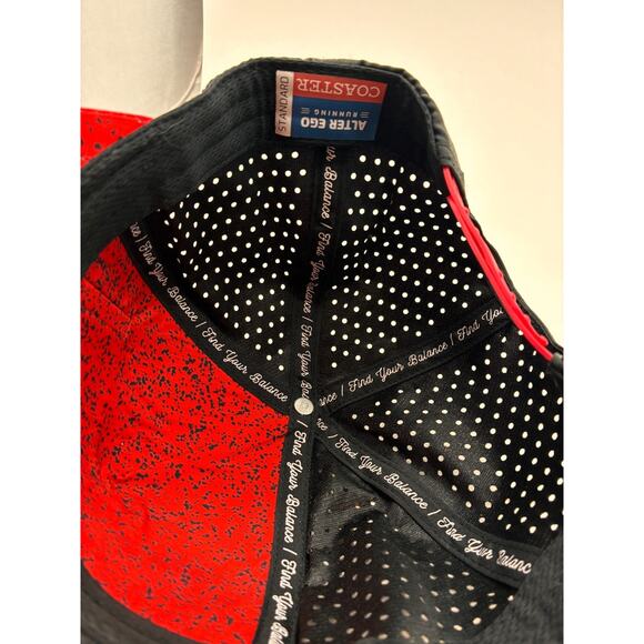 Alter Ego Running Hat Men's Adjustable Black Red Palm Tree Mesh - Picture 5 of 5